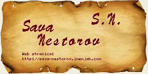 Sava Nestorov vizit kartica